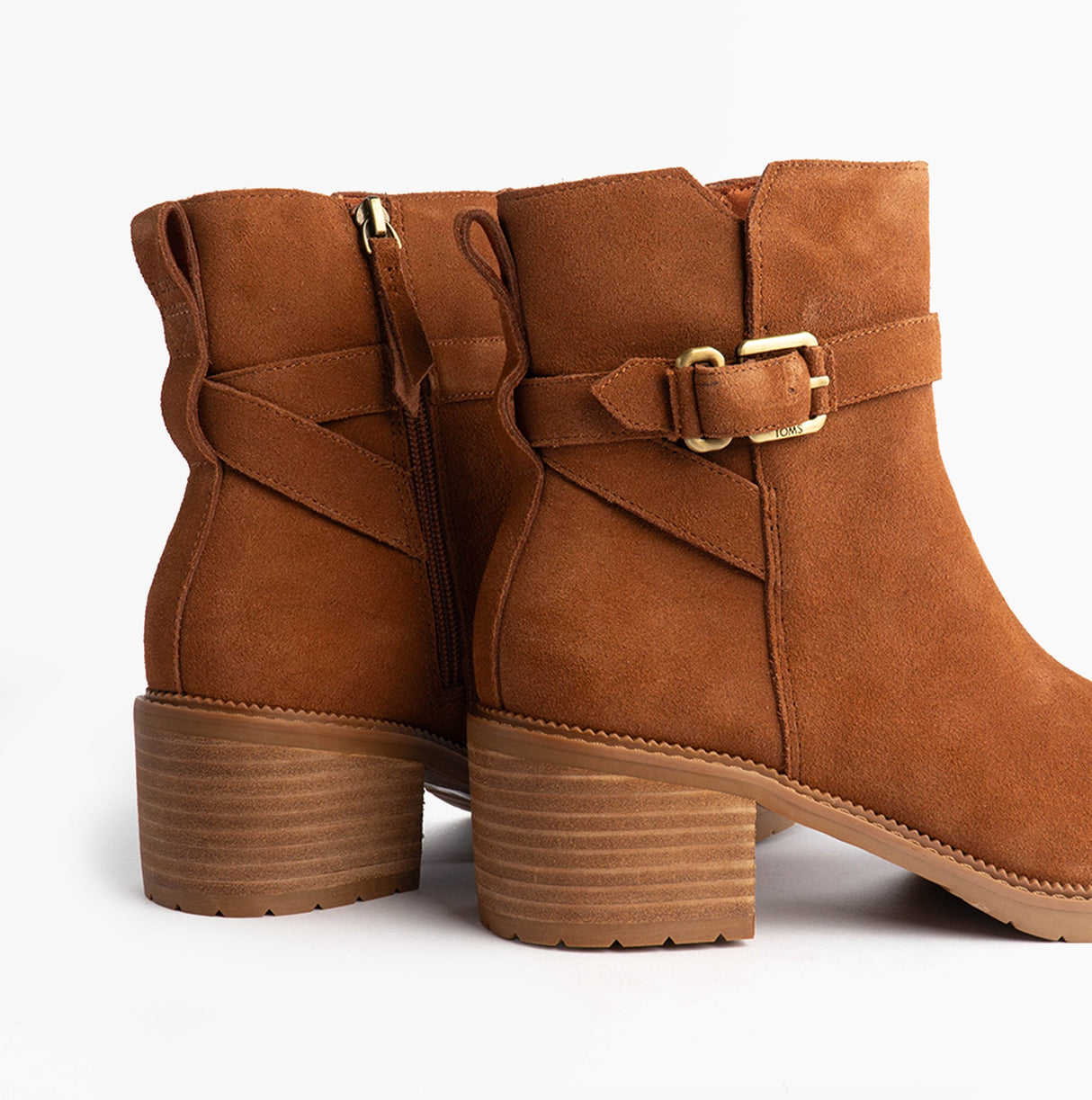 TOMS HAILEY BUCKLE Womens Ankle Boots Brown