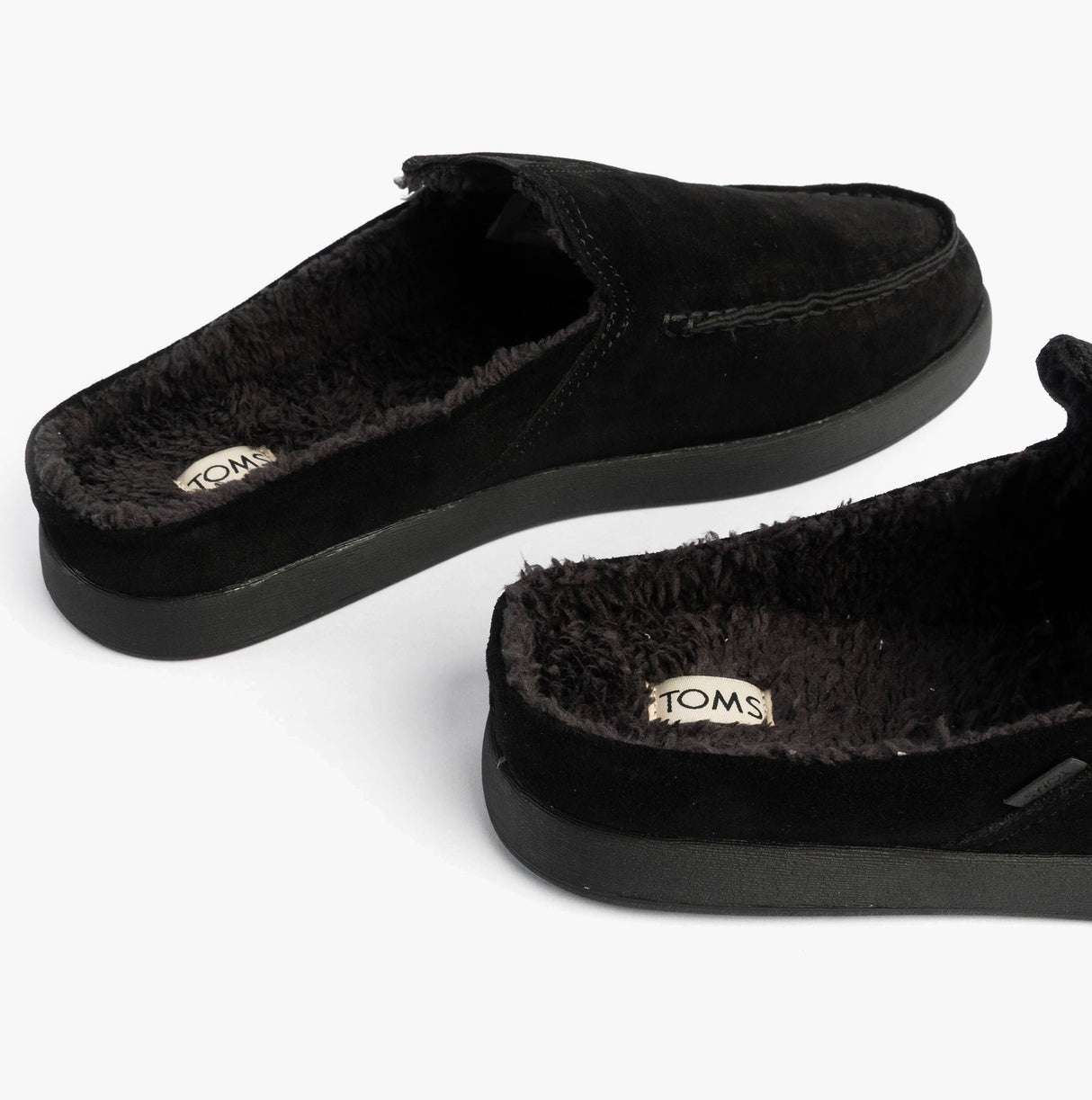 TOMS ALONSO MULE Mens Slippers Faux Shearling Lined Mule Black