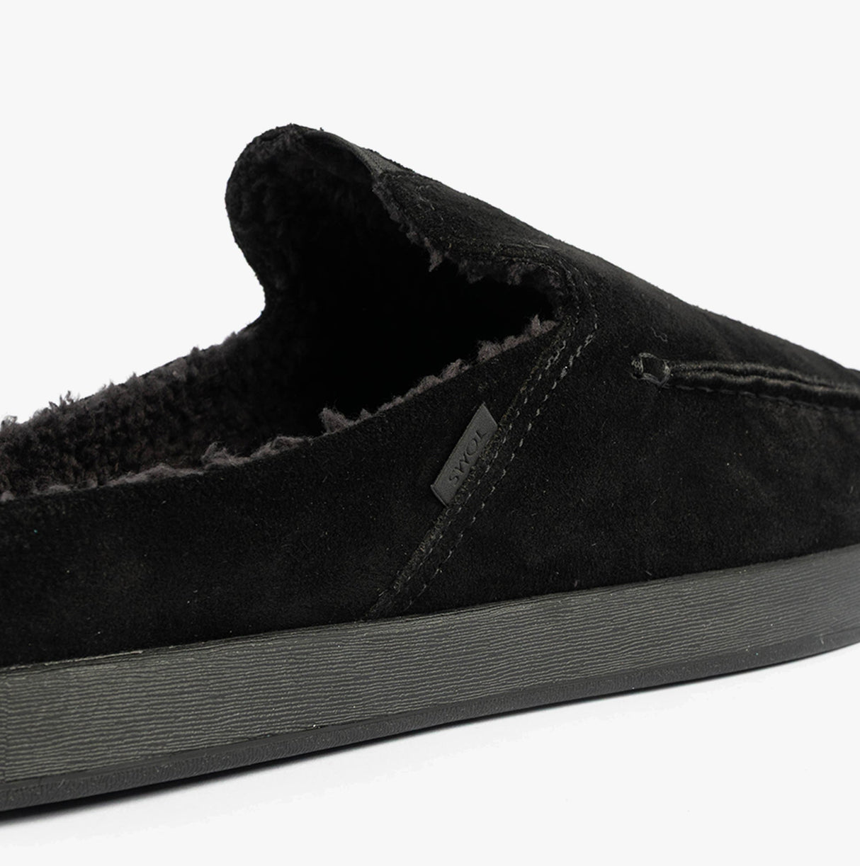 TOMS ALONSO MULE Mens Slippers Faux Shearling Lined Mule Black