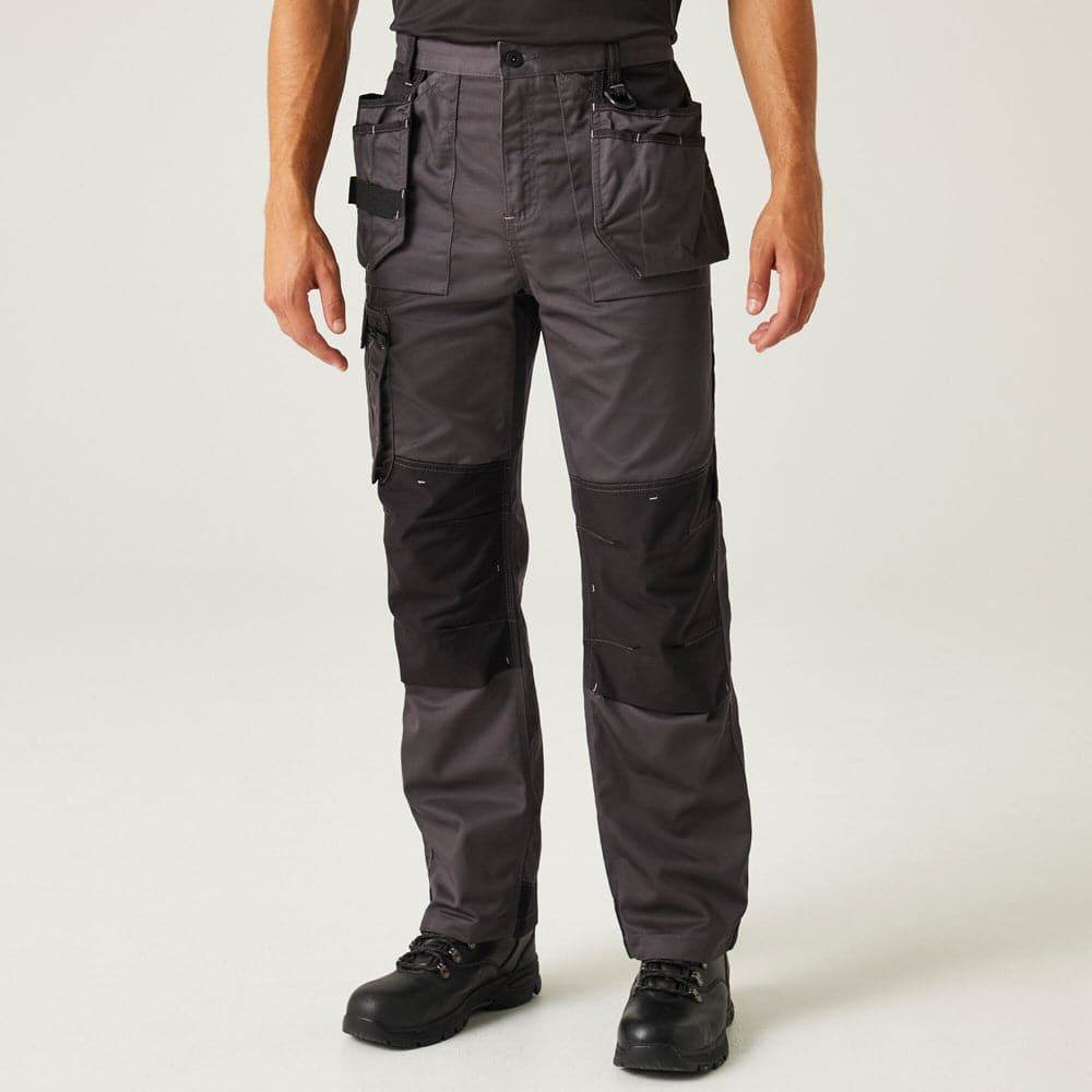 Regatta TRJ387 Incursion Holster Pocket Trousers Iron 28" Waist / Long Leg