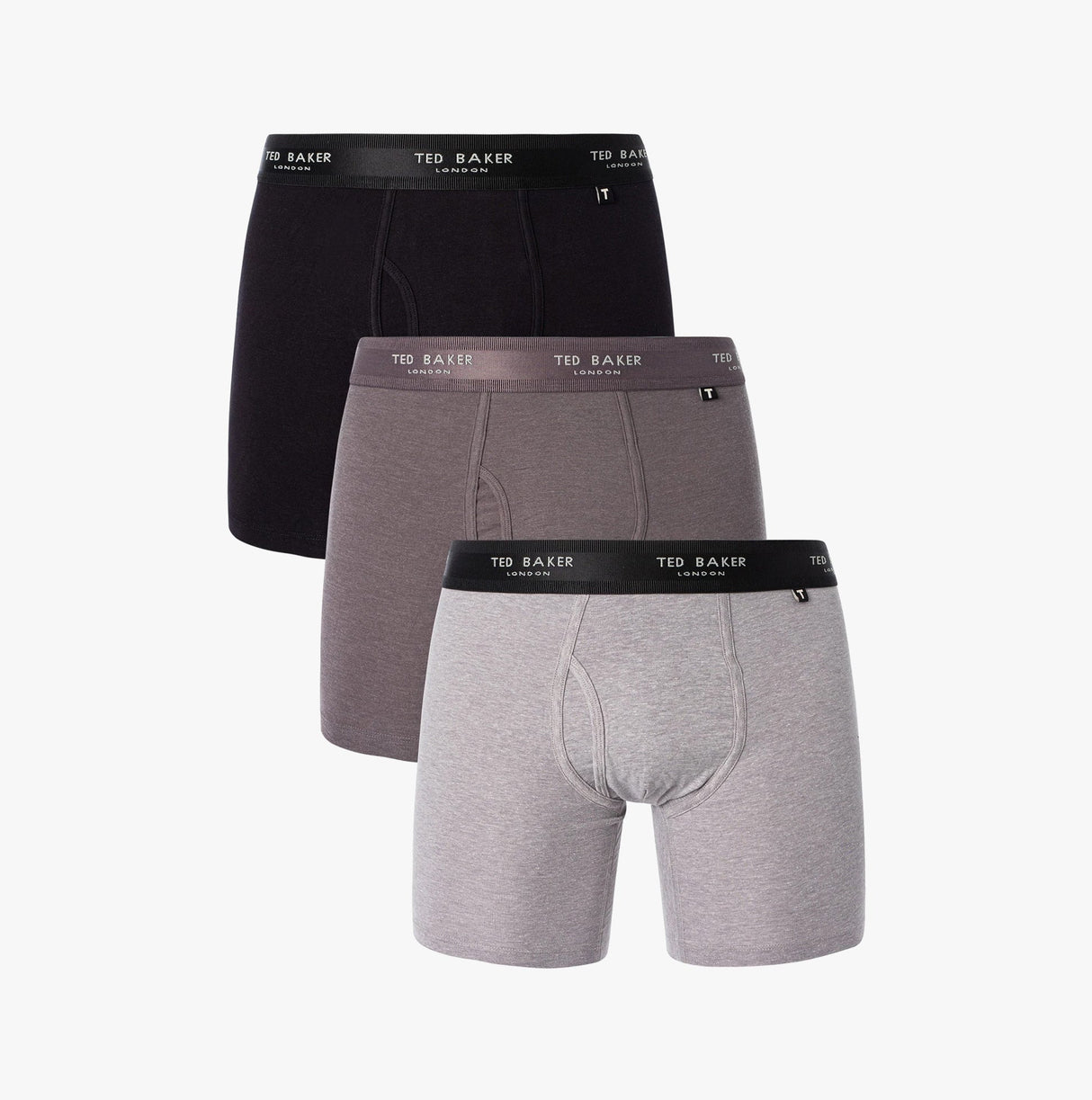 Ted Baker 3-Pack Cotton Boxer Briefs Mens Grey/Heather/Black