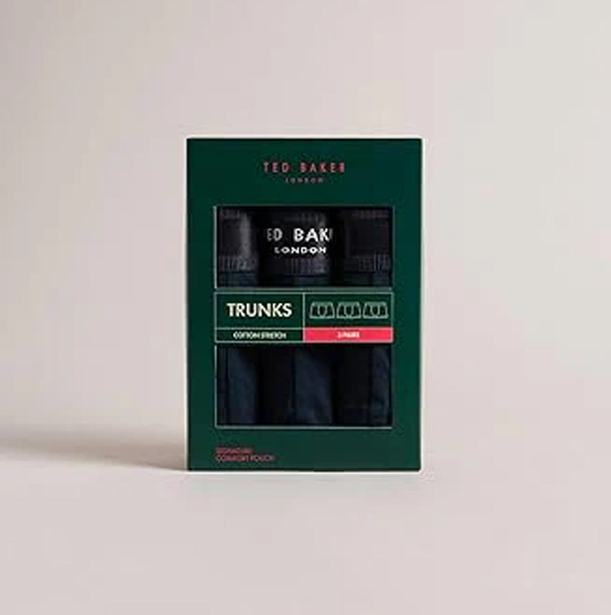 Ted Baker 3-Pack Cotton Trunks Mens Navy