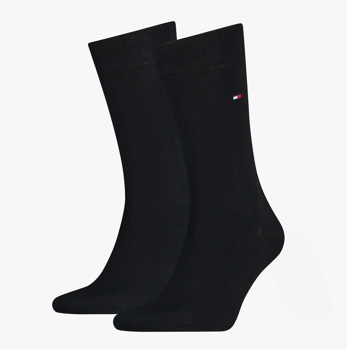 Tommy Hilfiger 2 Pack Mens Crew Classic Socks Black