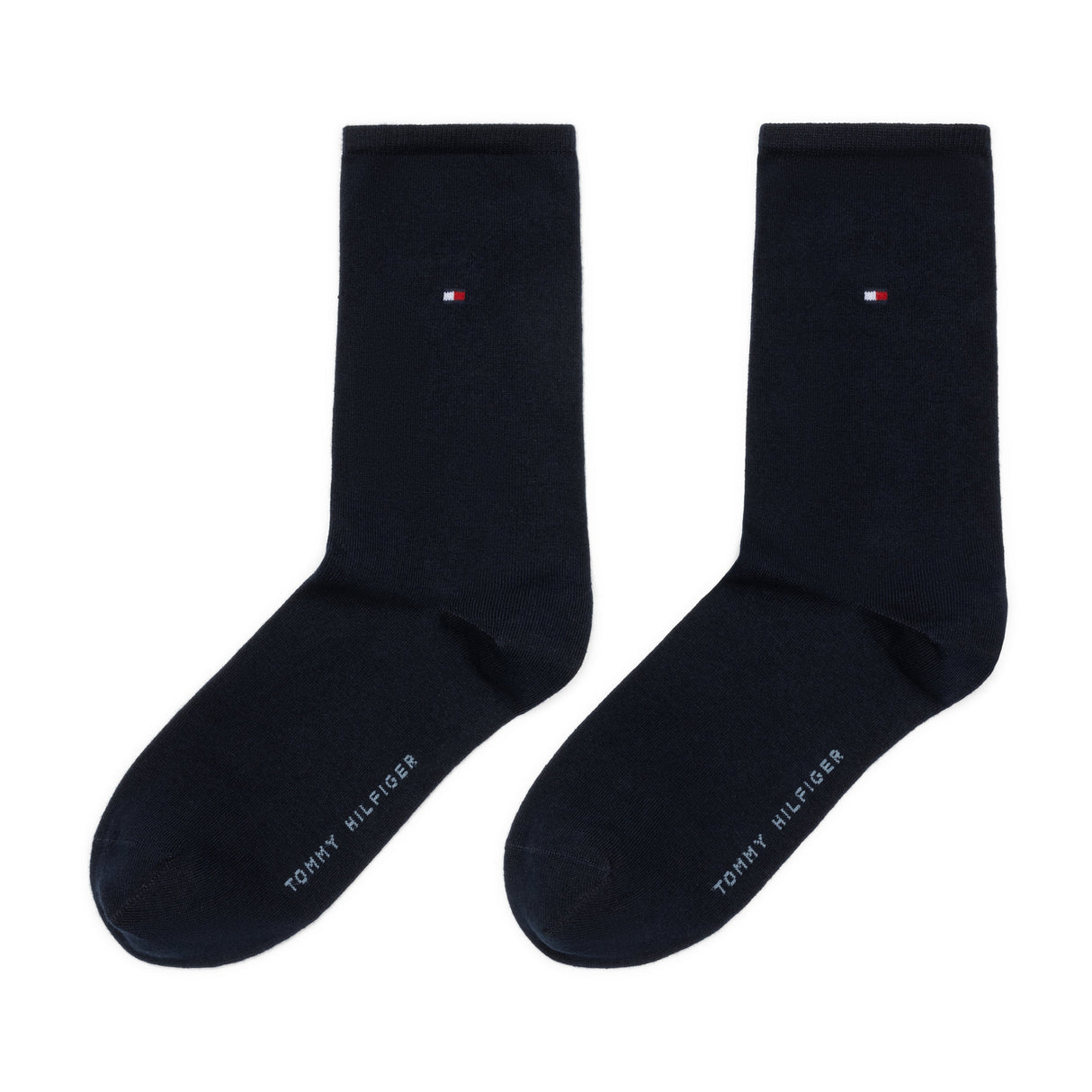 Tommy Hilfiger 2 Pack Womens Crew Socks Navy