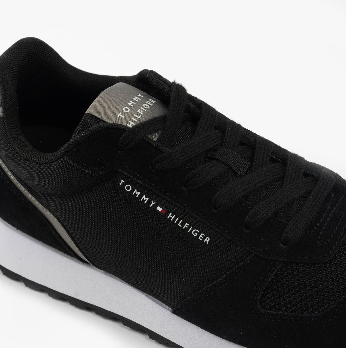 Tommy Hilfiger SUEDE LOGO Mens Trainers Black