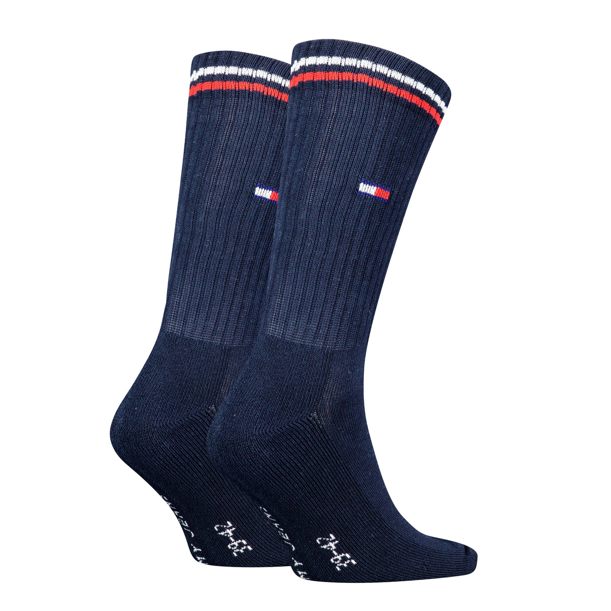 Tommy Hilfiger 2 Pack Trainer Mens Crew Socks Navy