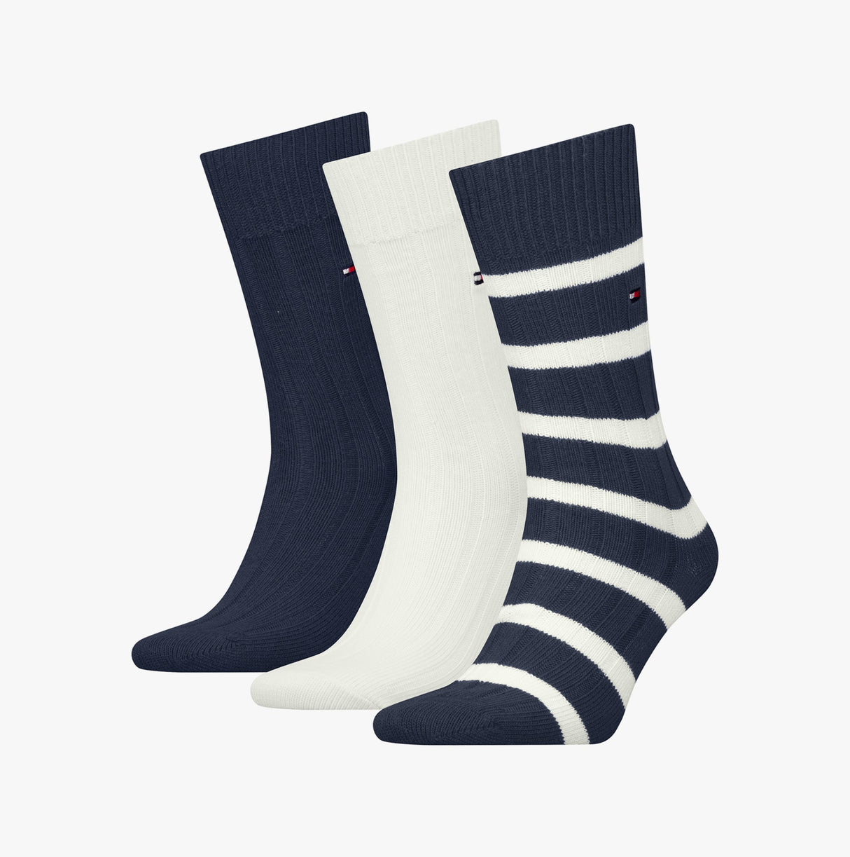 Tommy Hilfiger 3 Pack Giftbox Bootsock Mens Socks Navy