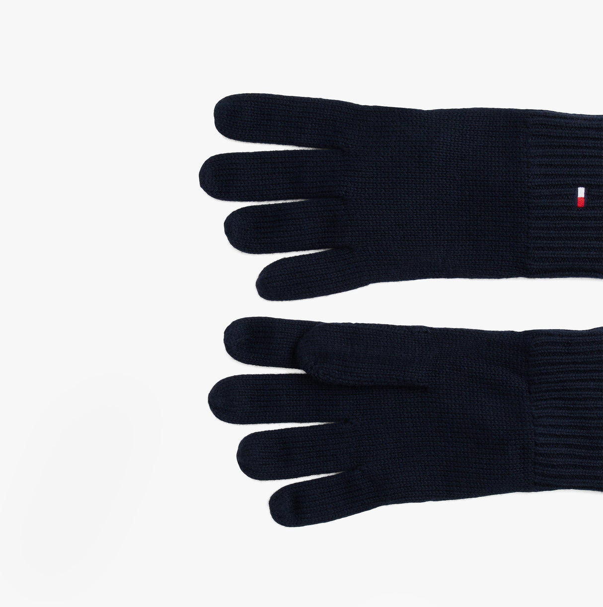 Tommy Hilfiger Mens Flag Embroidery Gloves With Cashmere Navy