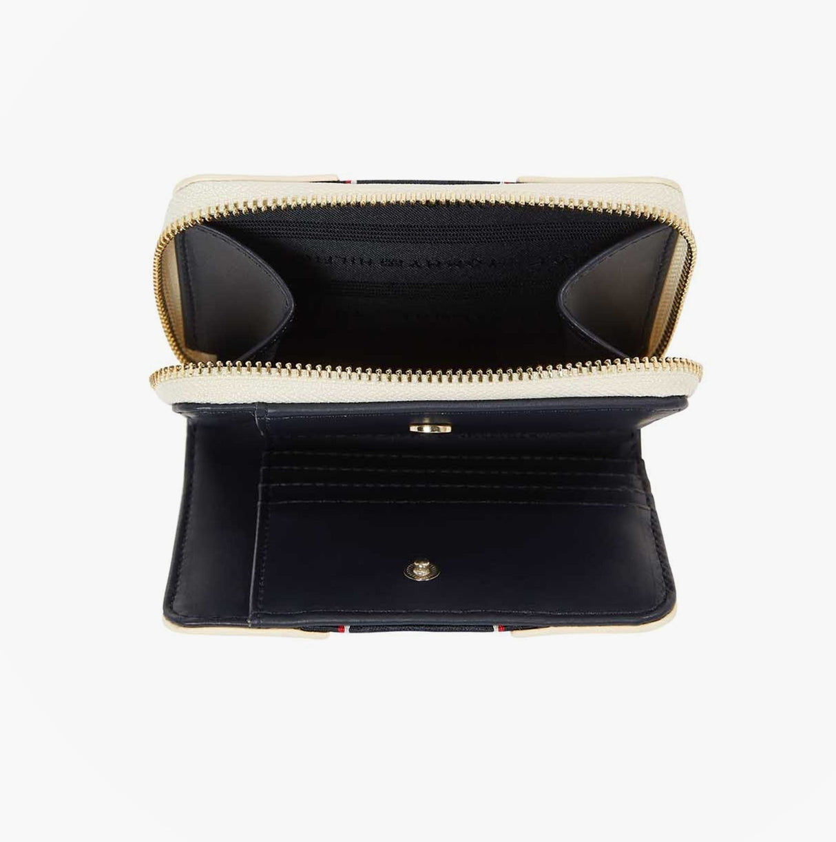 Tommy Hilfiger Womens monogram wallet with TH signature Cream