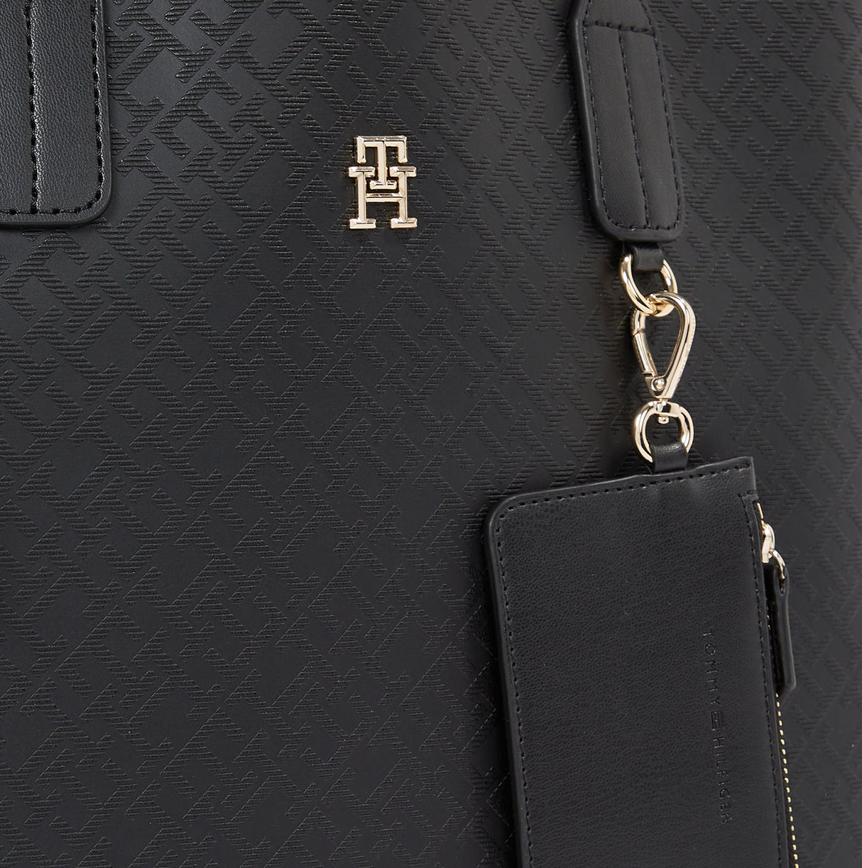 Tommy Hilfiger DISTINCT SATCHEL Womens Handbag Black