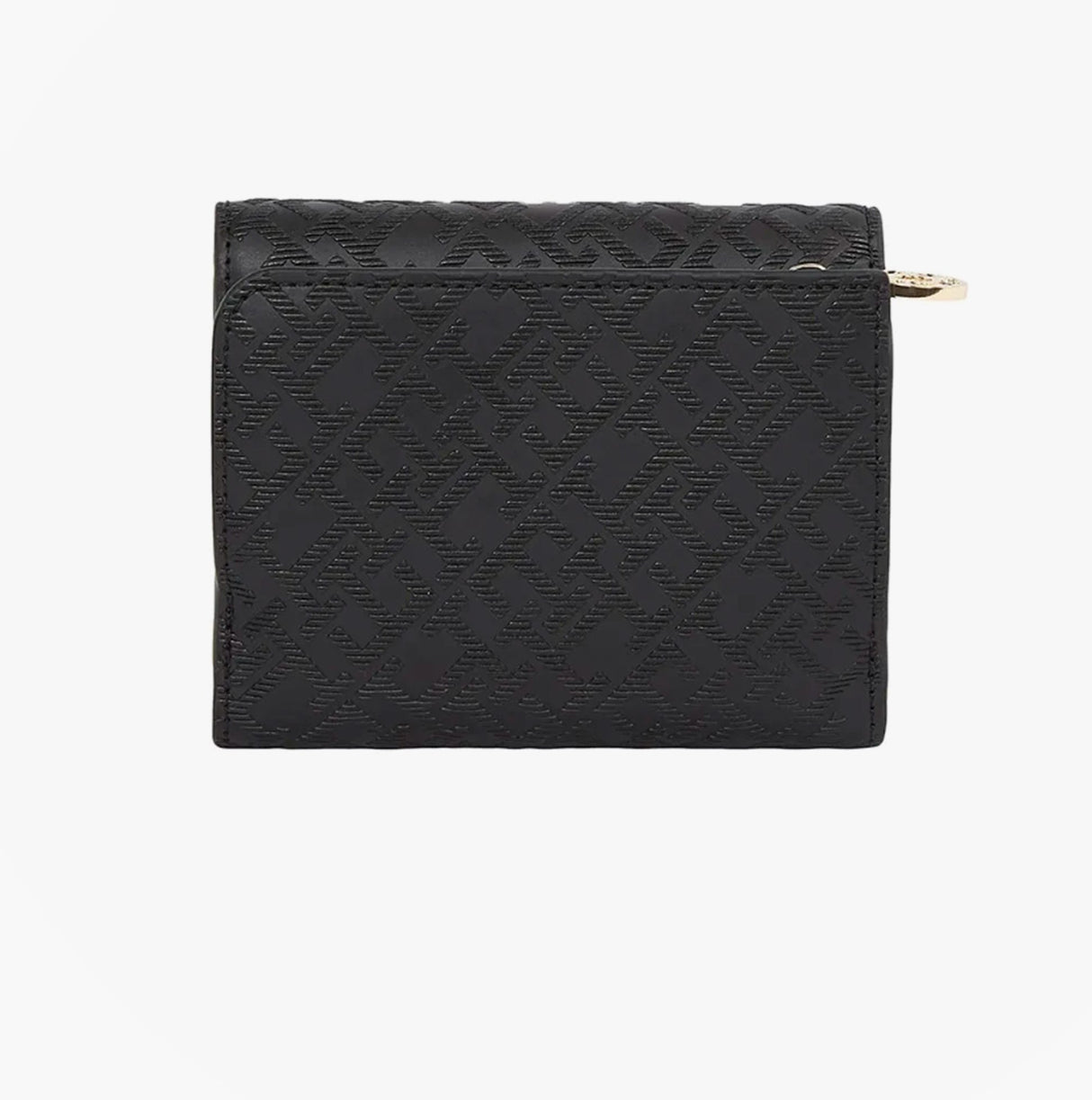 Tommy Hilfiger Womens Monogram Trifold Wallet Black