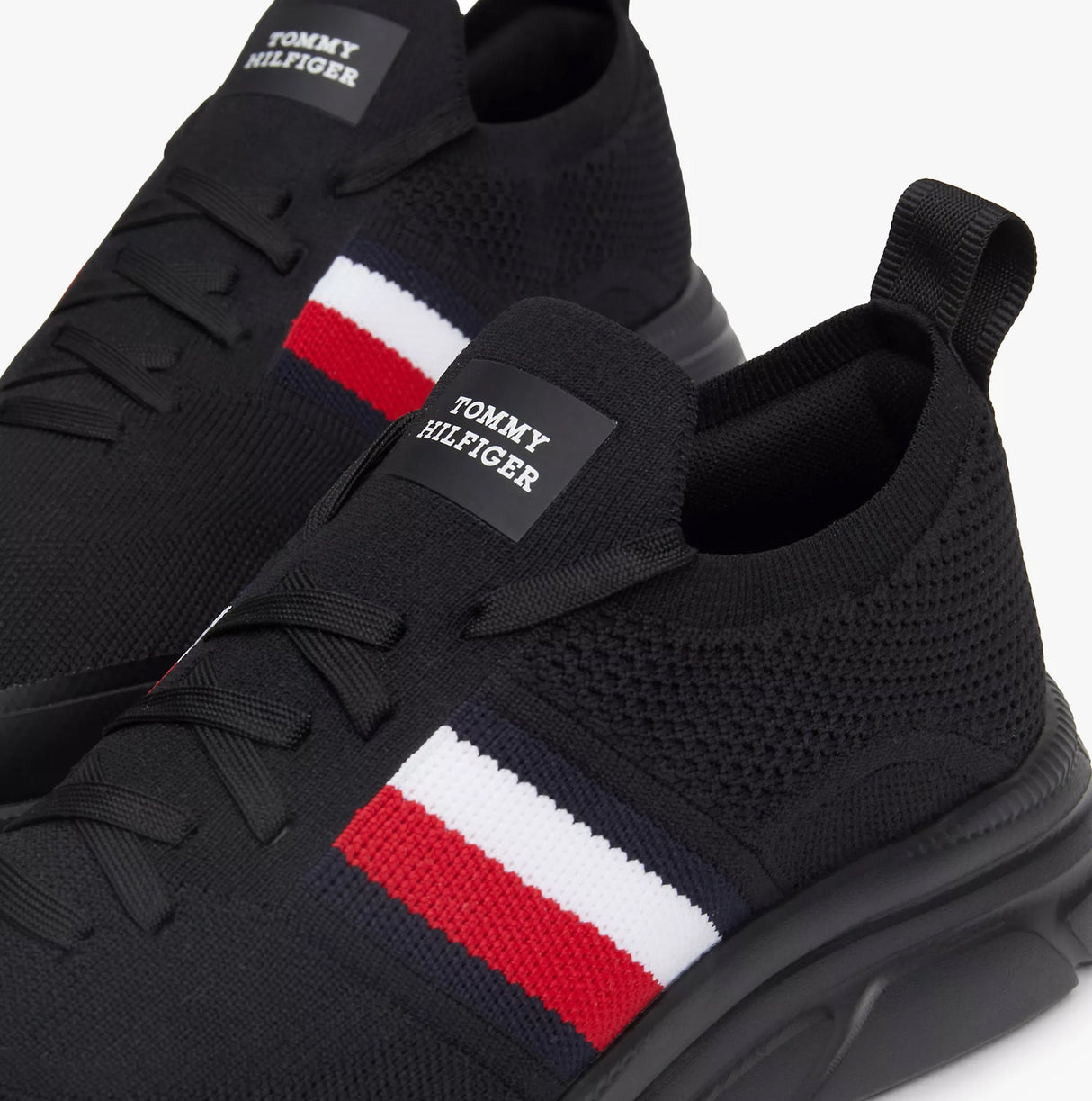 Tommy Hilfiger MODERN RUNNER KNIT S Mens Trainers Black