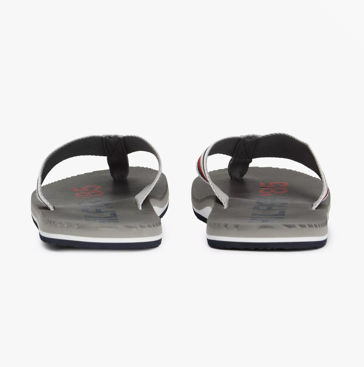 Tommy Hilfiger MASSAGE FOOTBED OLY Mens Flip Flops Antique Silver