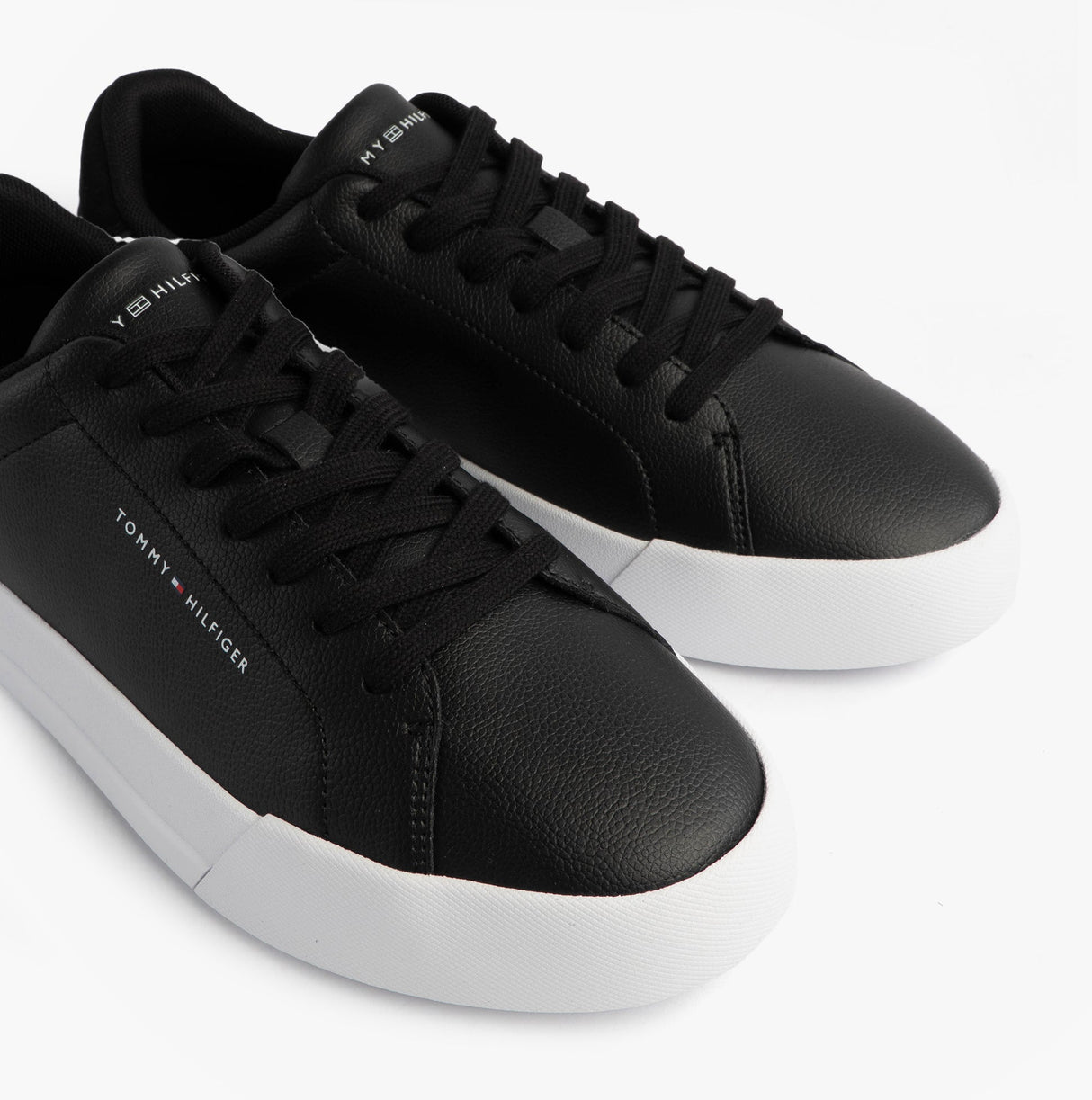 Tommy Hilfiger TH COURT LTH DETAIL Mens Trainers Black
