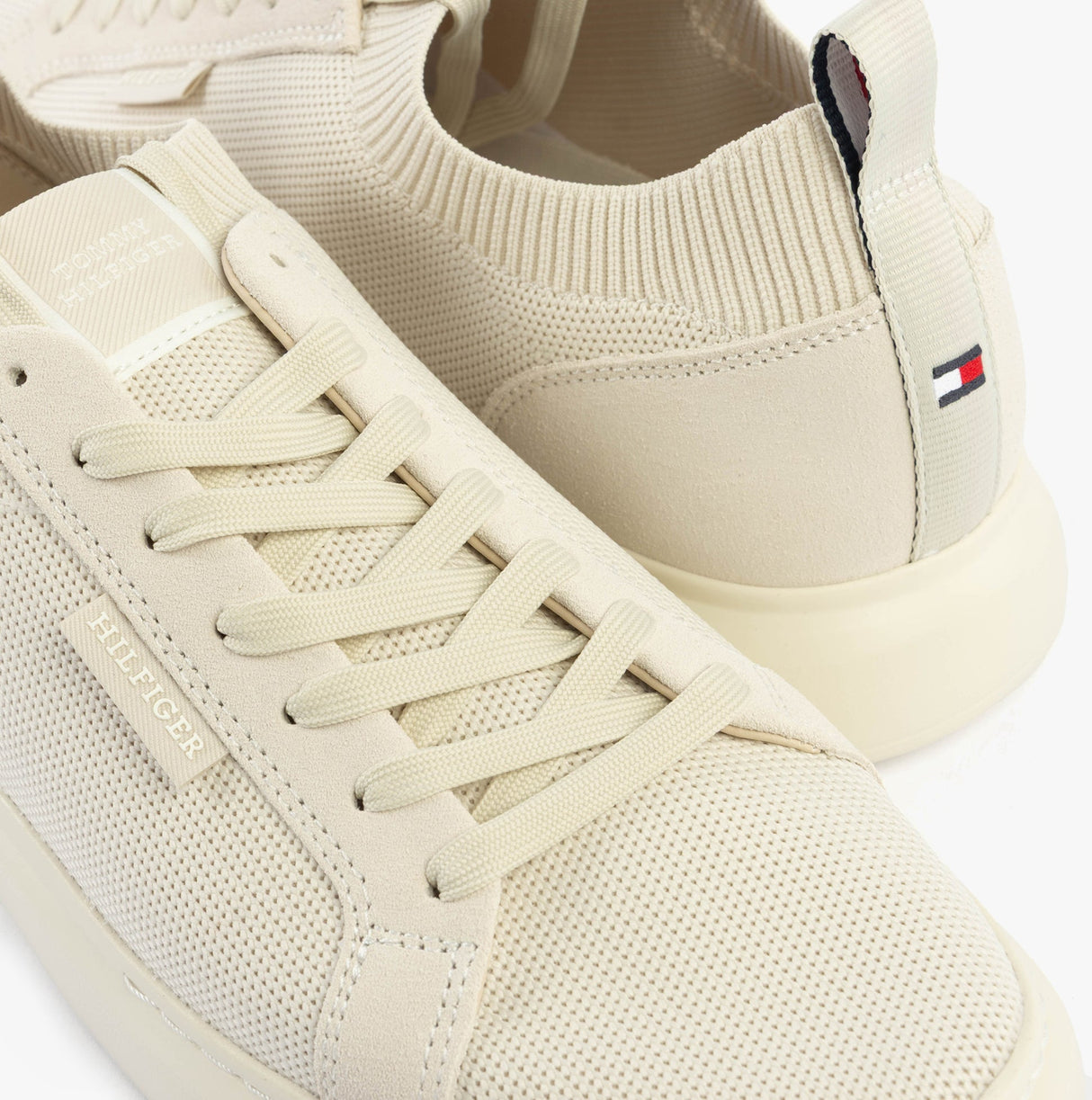 Tommy Hilfiger MONO-SOCK KNIT Mens Trainers Alabaster