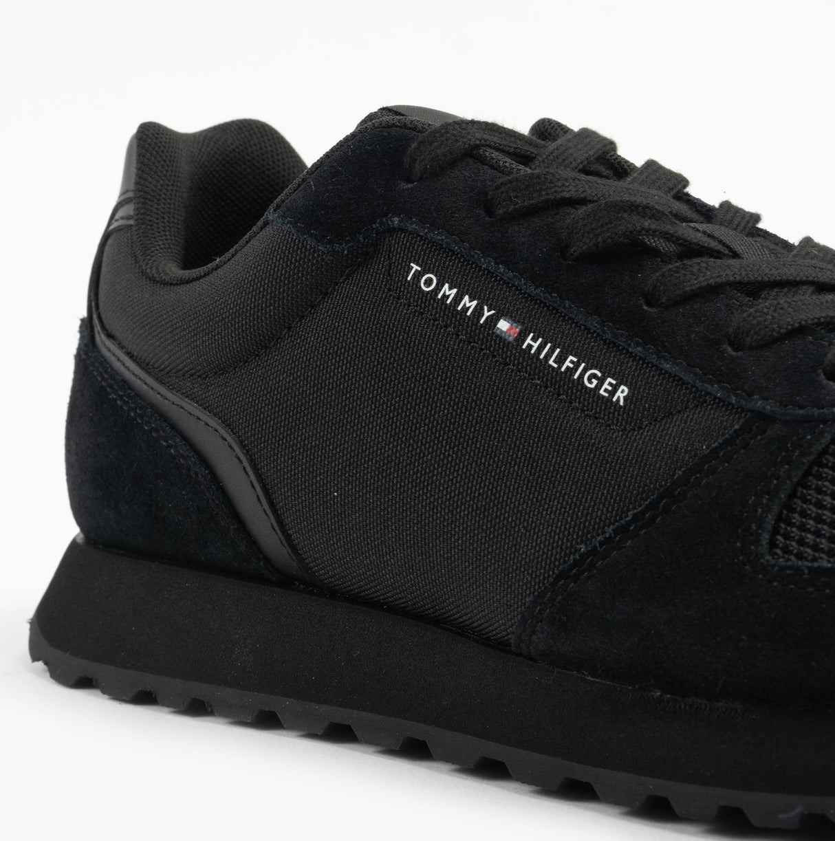 Tommy Hilfiger ESSENTIAL MIXED TEXTURE Mens Trainers Black