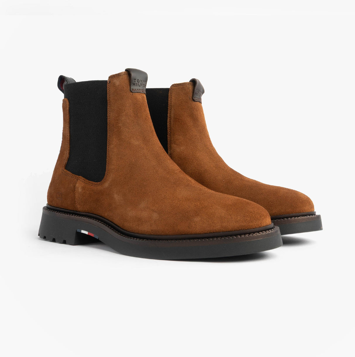 Tommy Hilfiger HILFIGER COMFORT Mens Suede Chelsea Boots Coconut Grove