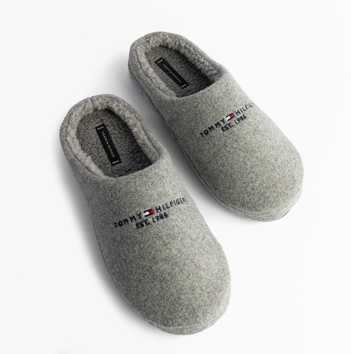 Tommy Hilfiger HILFIGER FELT HOUSE Mens House Slippers Universal Grey
