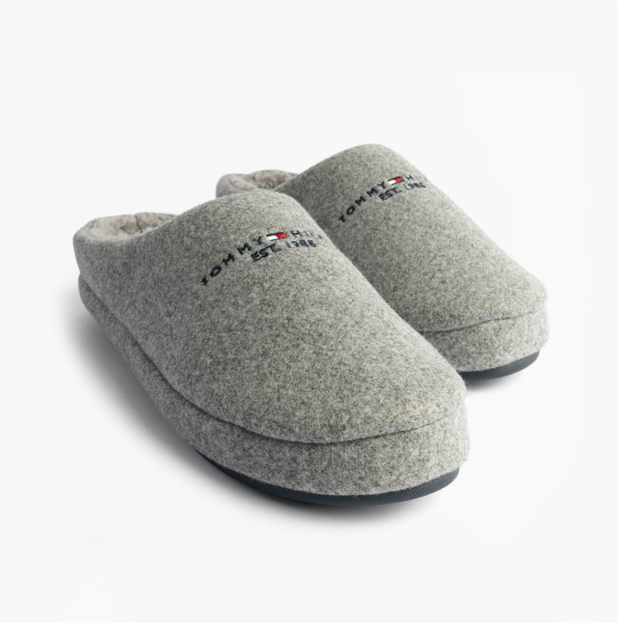 Tommy Hilfiger HILFIGER FELT HOUSE Mens House Slippers Universal Grey