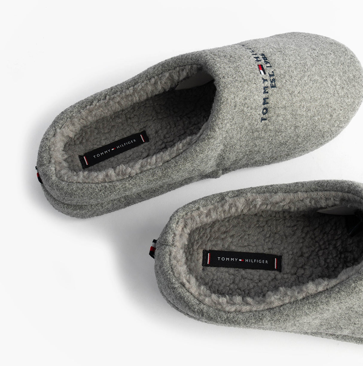 Tommy Hilfiger HILFIGER FELT HOUSE Mens House Slippers Universal Grey