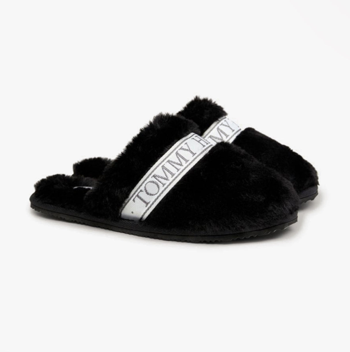 Tommy Hilfiger TOMMY FUR HOTEL Womens Slippers Black