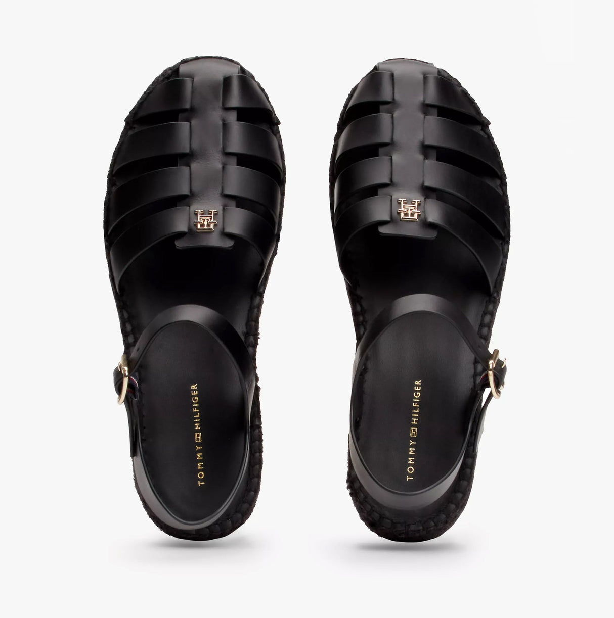 Tommy Hilfiger AUTHENTIC LEATHER Womens Espadrilles Black