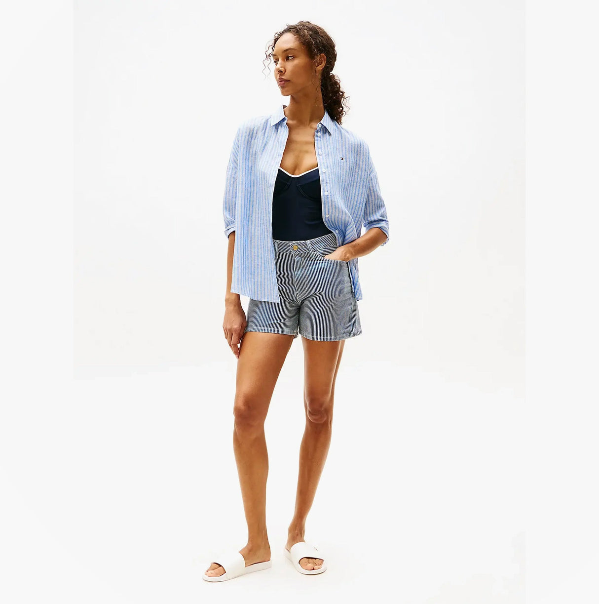 Tommy Hilfiger MONOGRAM POOLSIDE Womens Sliders White