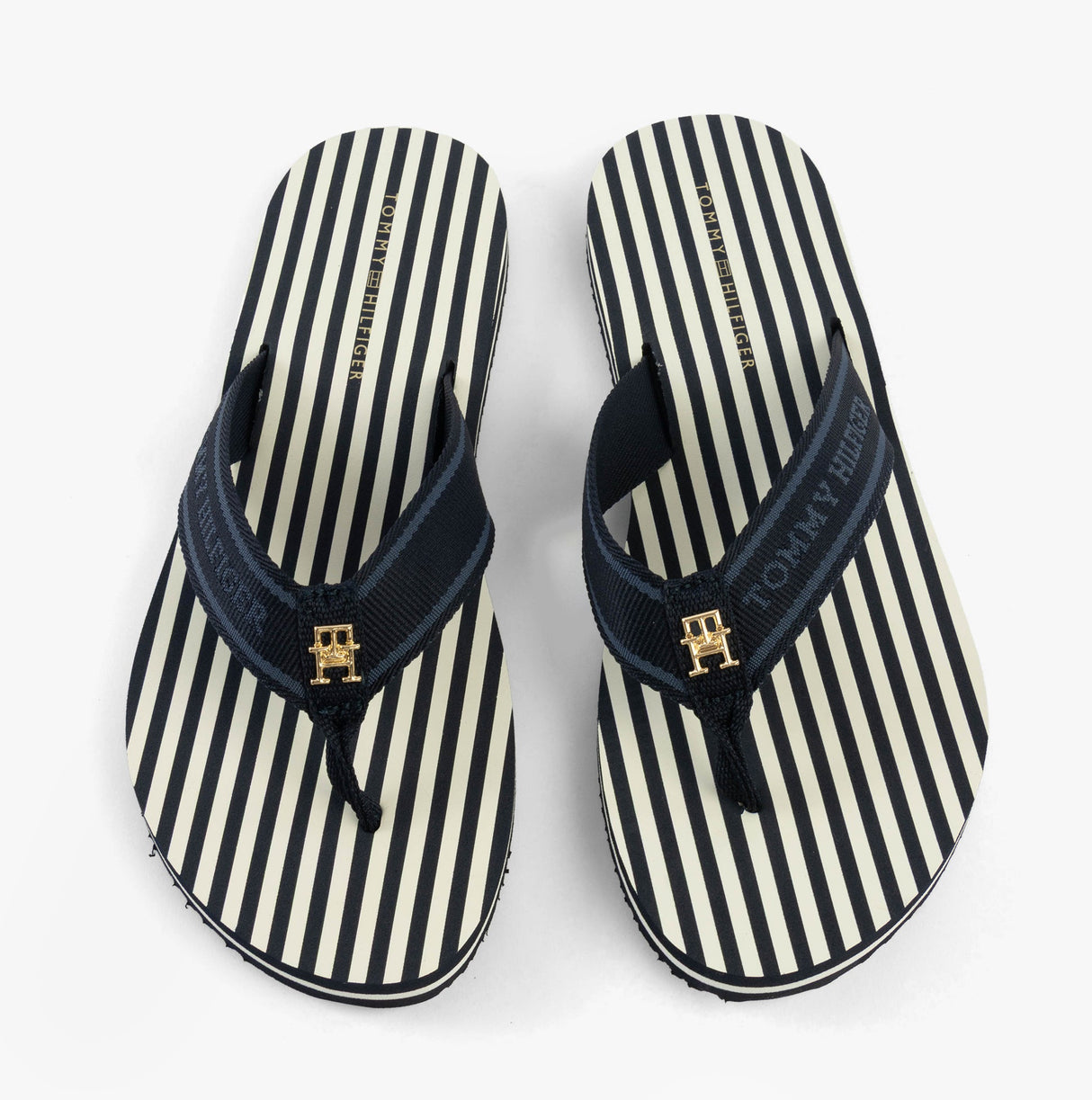 Tommy Hilfiger STRIPES LOGO Womens Flip-Flops Space Blue