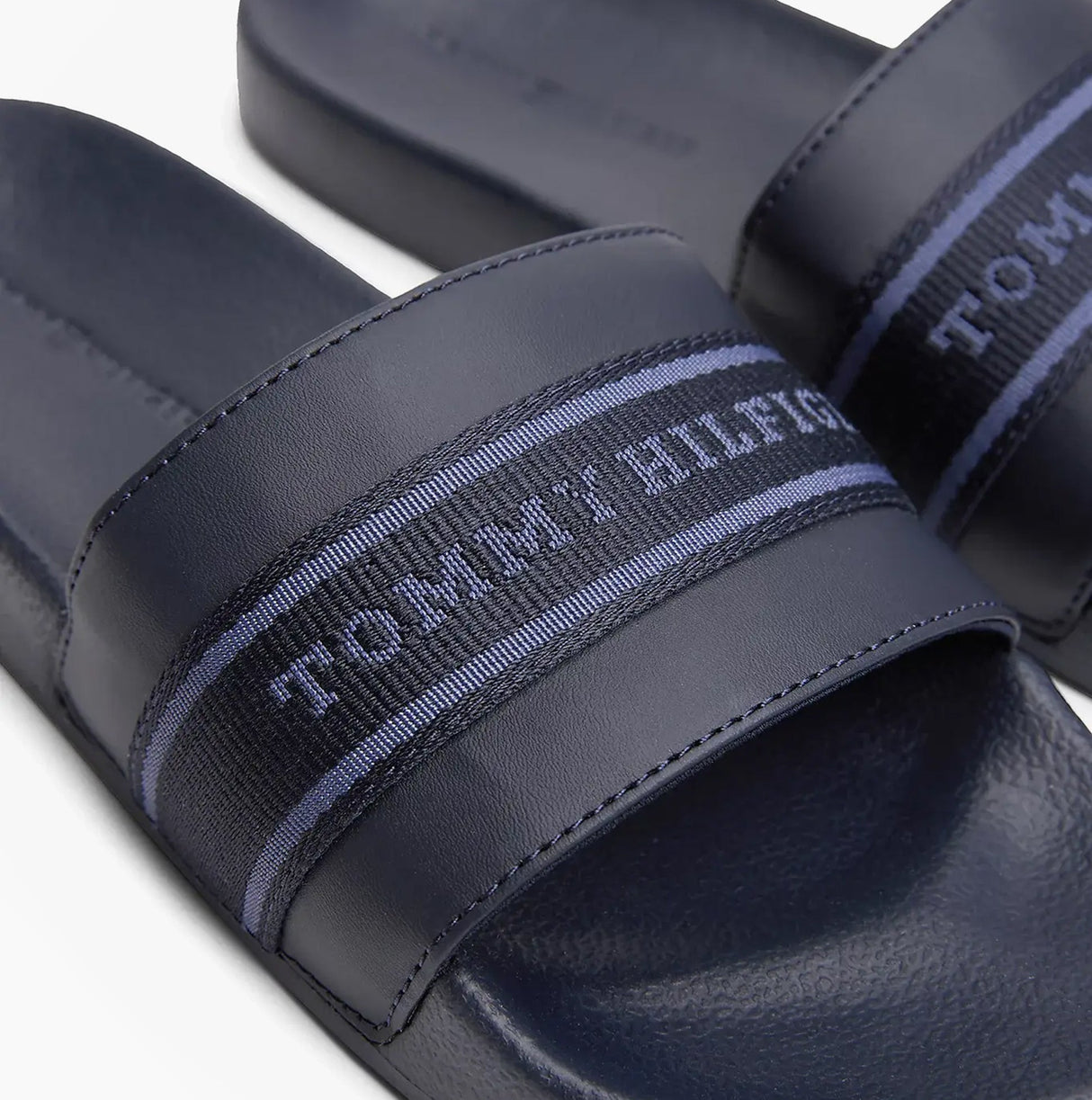 Tommy Hilfiger POOLSIDE Logo Webbing Sliders Navy