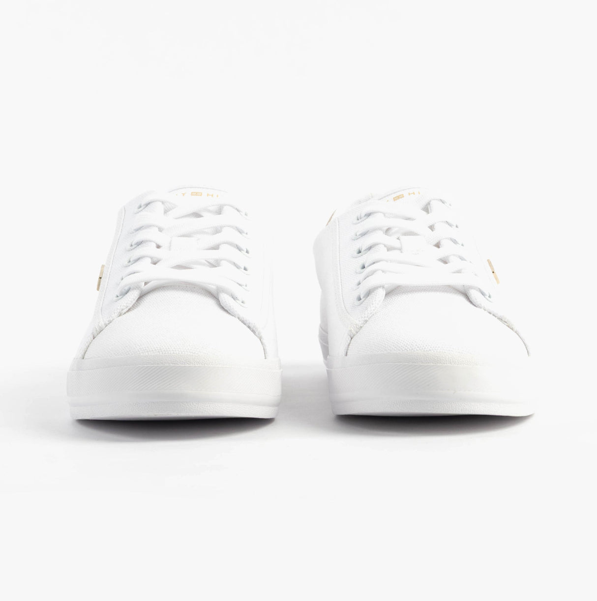 Tommy Hilfiger CANVAS METALLIC HEEL Womens Trainers White