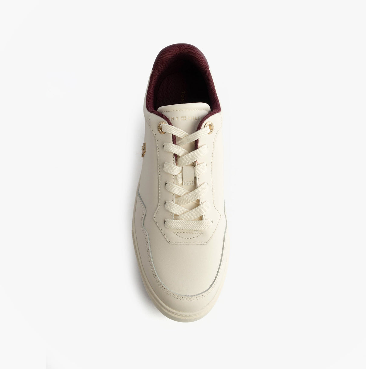Tommy Hilfiger ELEVATED COURT SNEAK Womens Court Trainers Trainers Ancient White