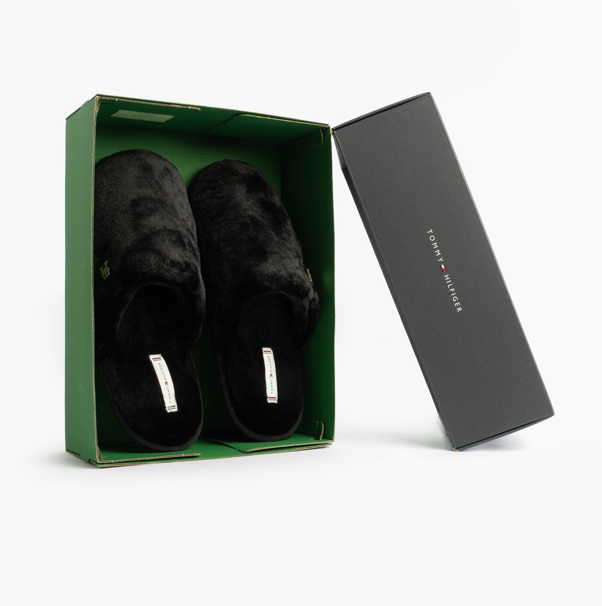 Tommy Hilfiger TH FAUX FUR HOUSE SH Womens Slippers Black