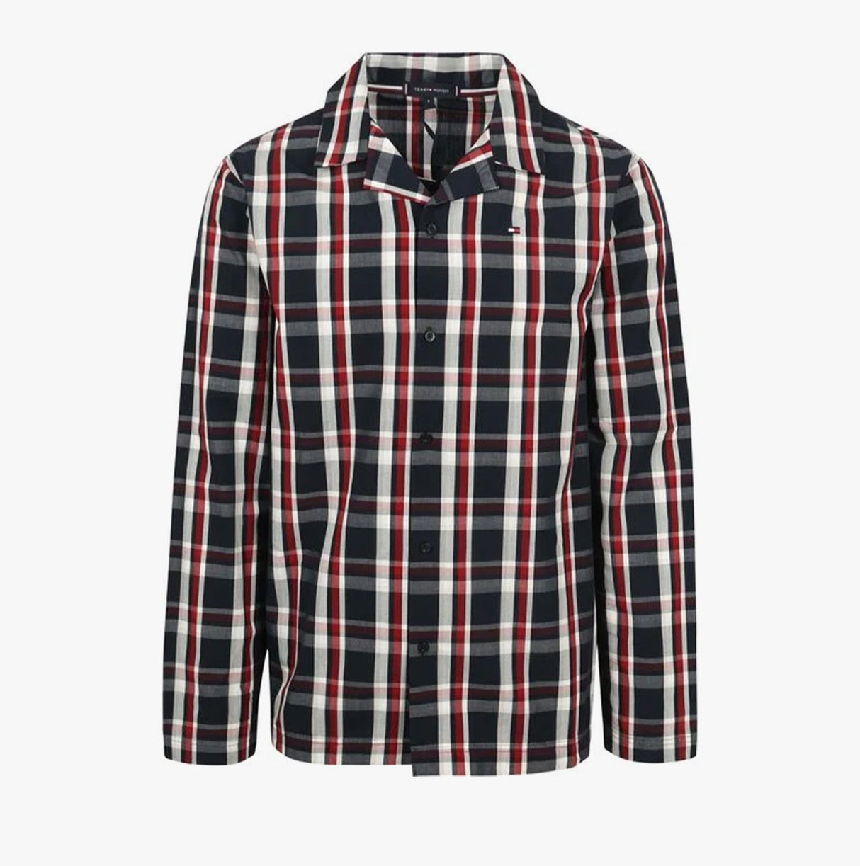 Tommy Hilfiger GLOBAL STRIPE Mens Long-Sleeve Pyjama Set Global Stp Check Desert Sky