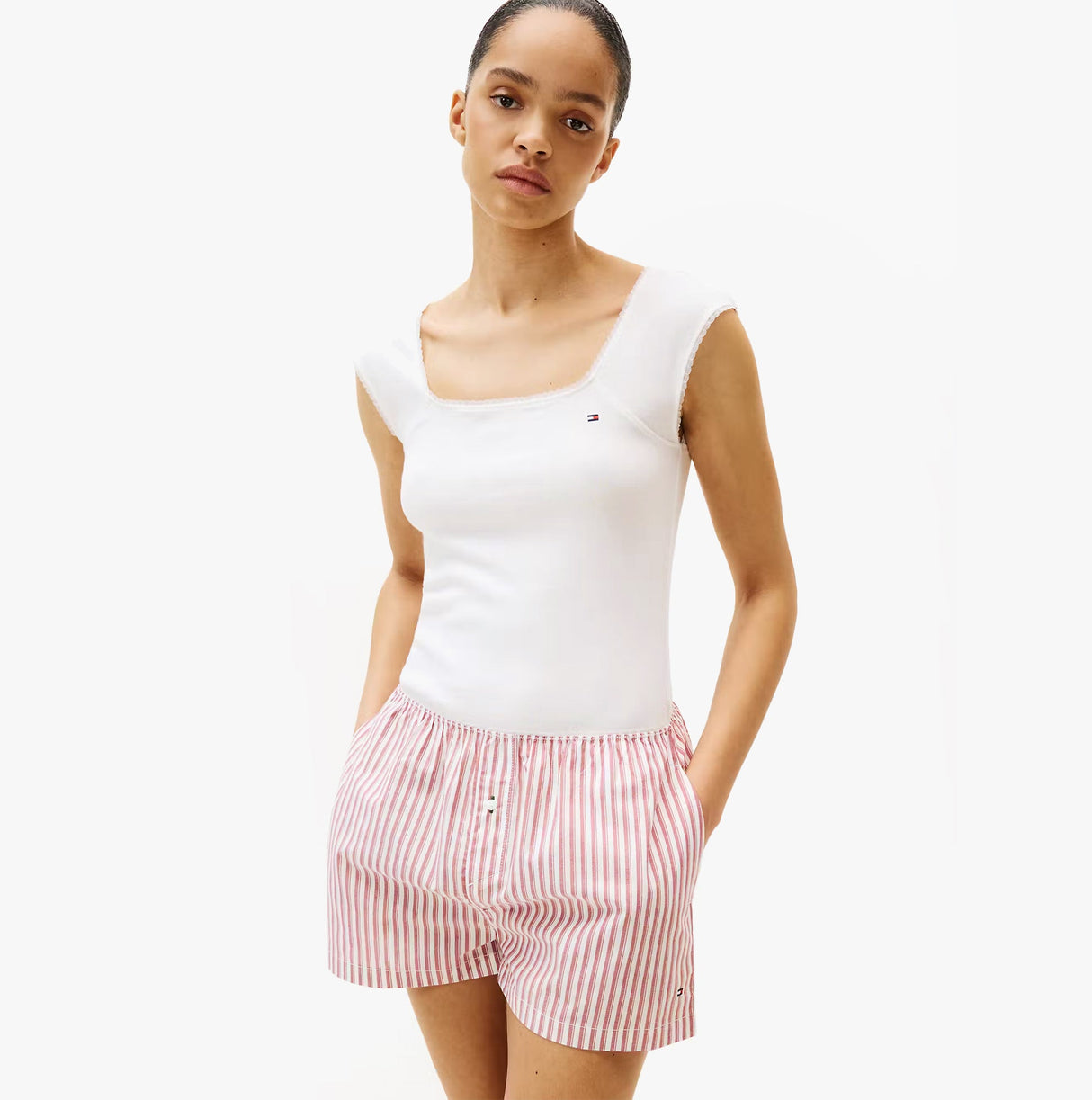 Tommy Hilfiger GIFT PNTLLE POPLIN S Womens Shorts Multicoloured