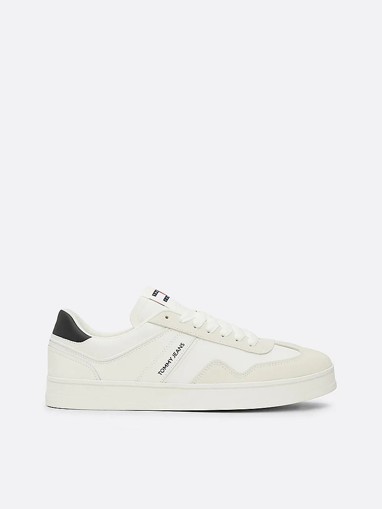 Tommy Hilfiger RETRO Suede Trainers Mens Ecru