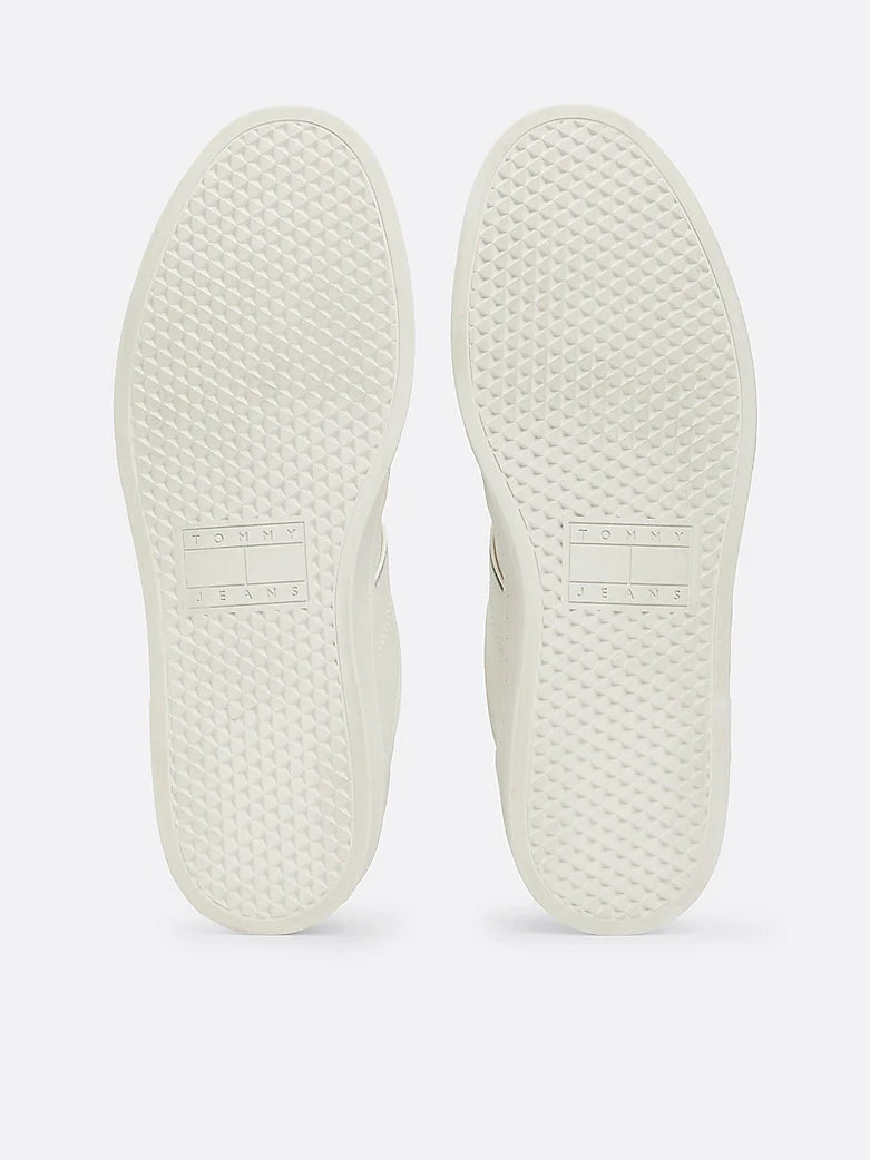 Tommy Hilfiger RETRO Suede Trainers Mens Ecru