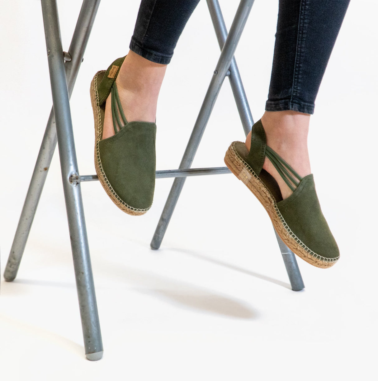 Toni Pons NURIA Womens Suede Espadrilles Khaki