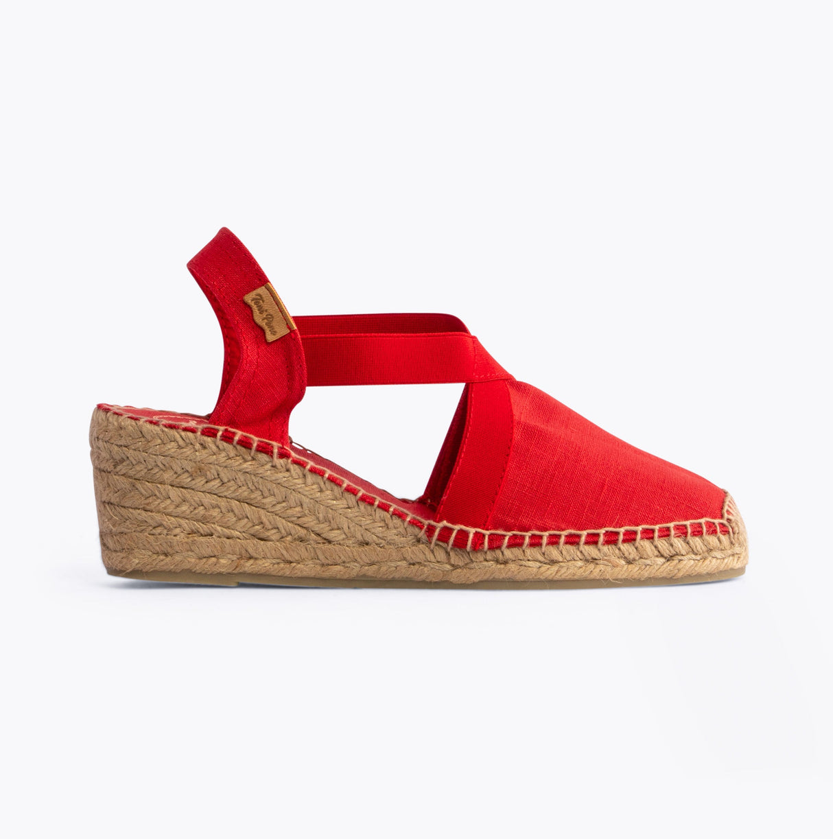 Toni Pons TER Womens Vegan Wedge Espadrilles Red