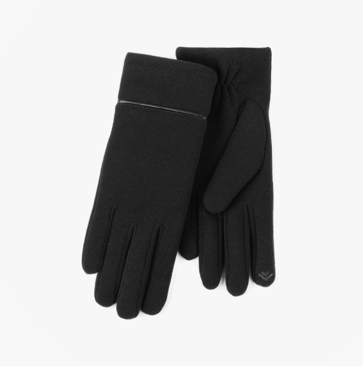 Totes Isotoner THERMAL SMARTOUCH PIPING Womens Gloves Black