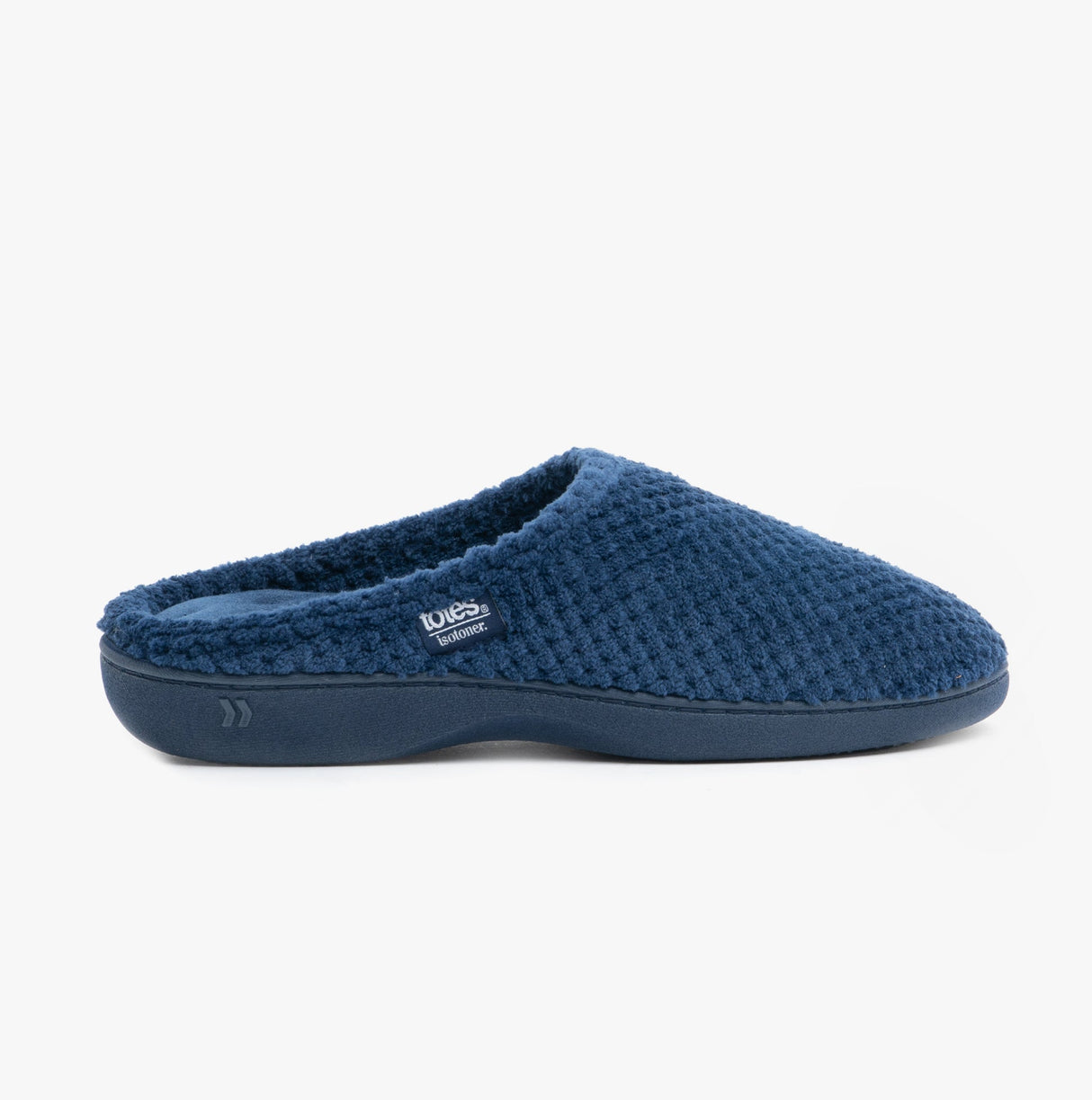 Totes Isotoner POPCORN TERRY Womens Mule Slippers Navy