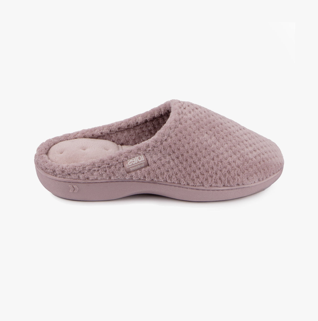 Totes Isotoner POPCORN TERRY Womens Mule Slippers Dusky Pink