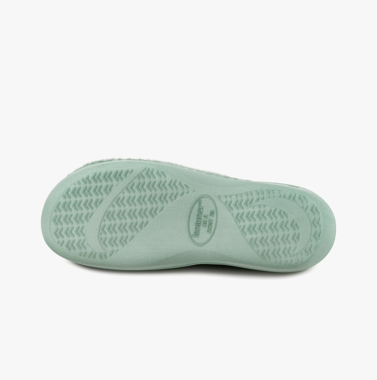 Totes Isotoner POPCORN TURNOVER OPEN TOE Womens Mule Slippers Mint