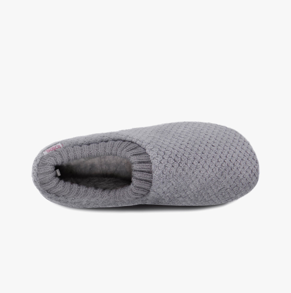 Totes Isotoner POPCORN FULL BACK BOOTIE Womens Slippers Grey