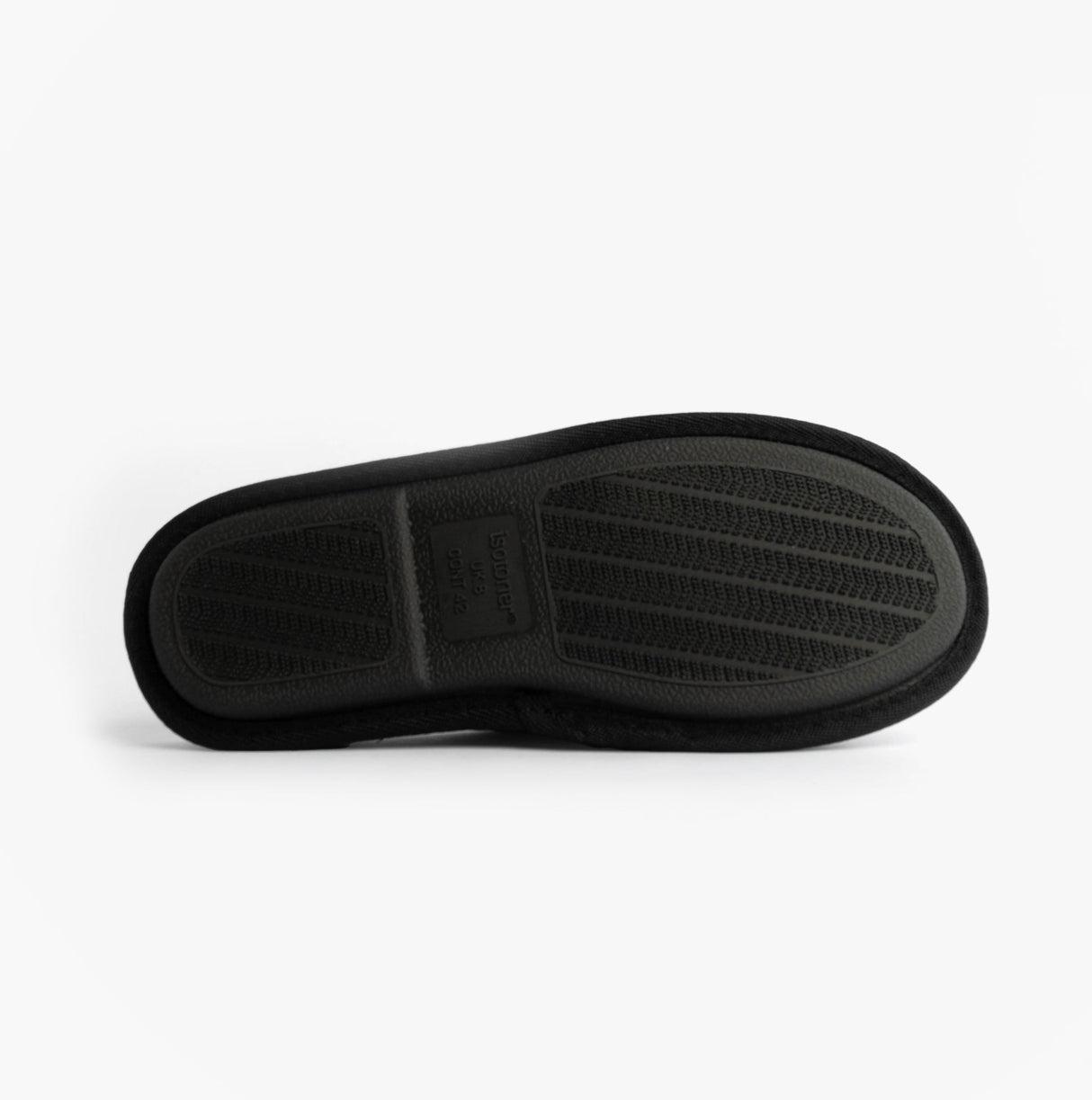 Totes Isotoner SPORT QUILTED MULE WITH COSY LINING Mens Mule Slippers Black