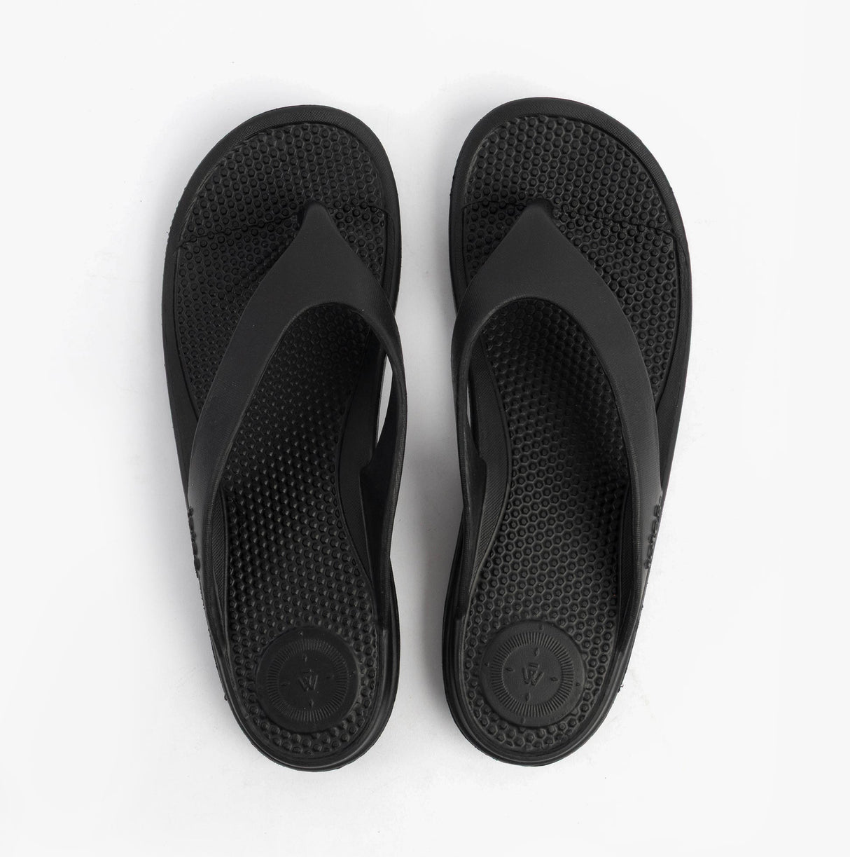 Totes Sol Bounce 0350FBLK Womens Toe Post Sandals Black