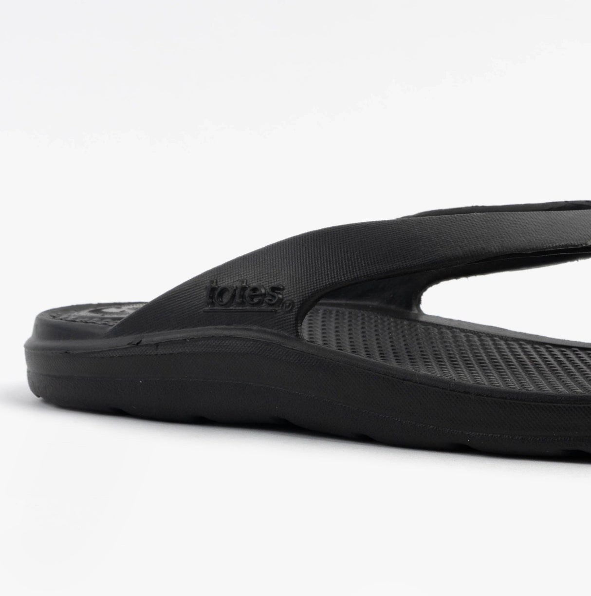 Totes Sol Bounce 0350FBLK Womens Toe Post Sandals Black