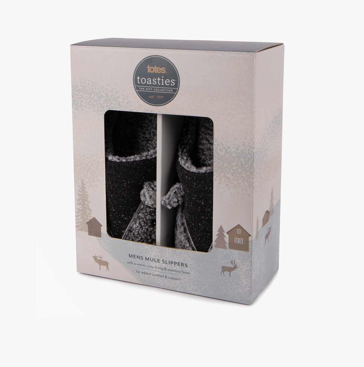 Totes Toasties NOVELTY APPLIQUE Mule Slippers Mens Novelty