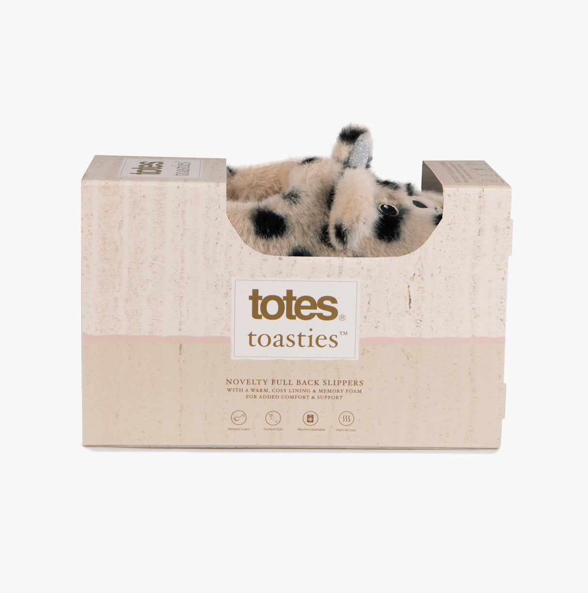 Totes Toasties NOVELTY FAUX FUR Slippers Womens Dalmatian