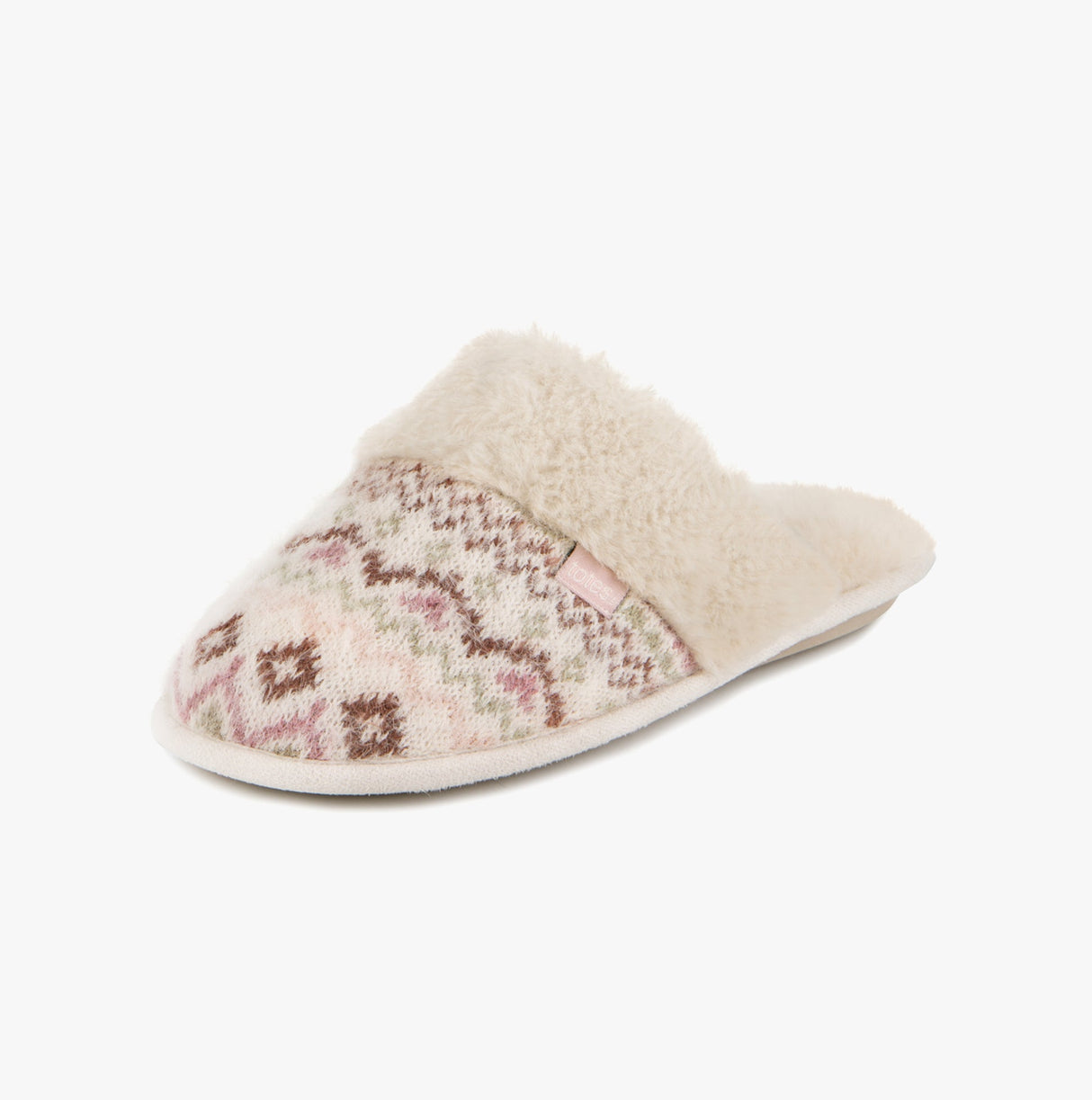 Totes Toasties FAIR ISLE KNIT MULE Slippers Womens Fairisle