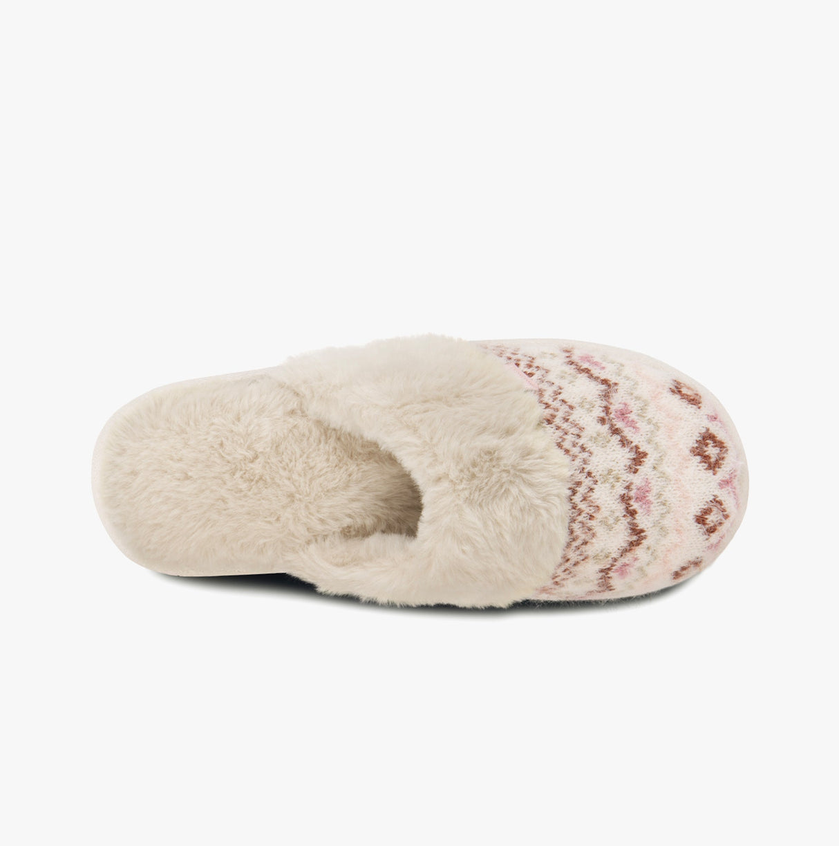 Totes Toasties FAIR ISLE KNIT MULE Slippers Womens Fairisle